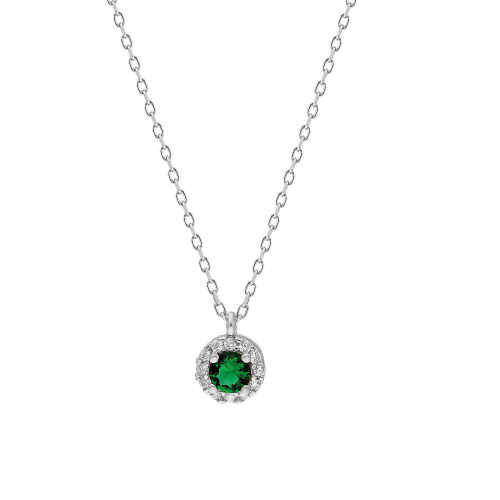 Glorria 925k Sterling Silver Round Anthurage Necklace Glorria 925k Sterling Silver Round Anthurage Necklace