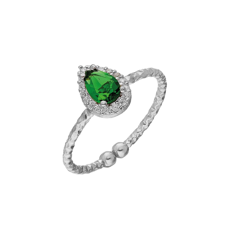 Glorria 925k Sterling Silver Drop Anthurage Ring