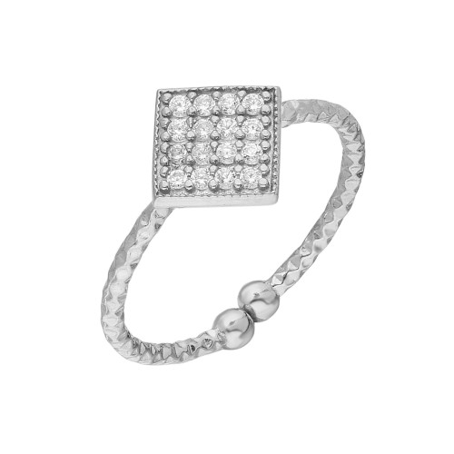 Glorria 925k Sterling Silver Geometric Ring Glorria 925k Sterling Silver Geometric Ring