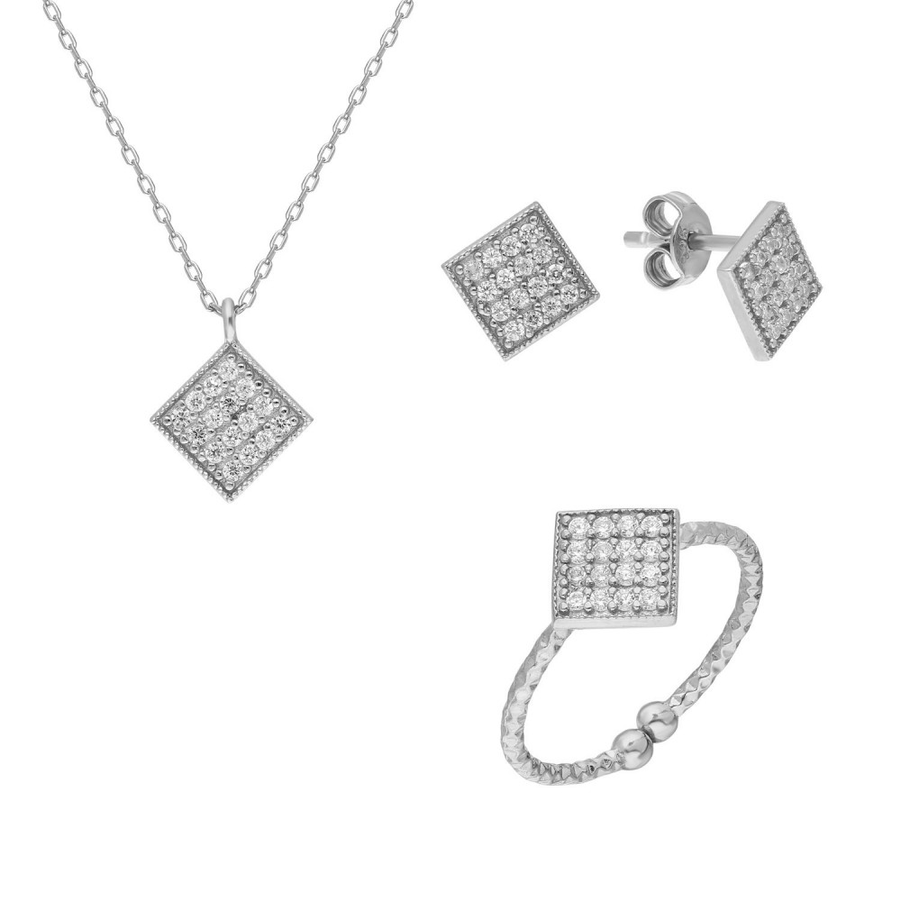 Glorria 925k Sterling Silver Geometric Combine