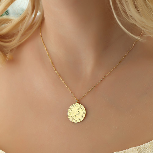 Glorria 925k Sterling Silver Aries Zodiac Necklace Glorria 925k Sterling Silver Aries Zodiac Necklace