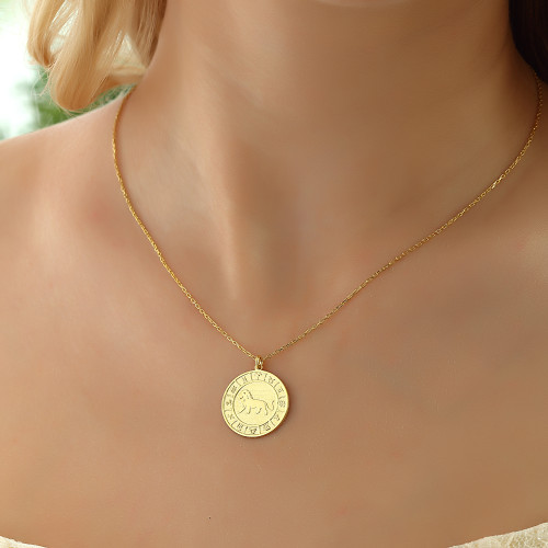 Glorria 925k Sterling Silver Lion Zodiac Necklace Glorria 925k Sterling Silver Lion Zodiac Necklace