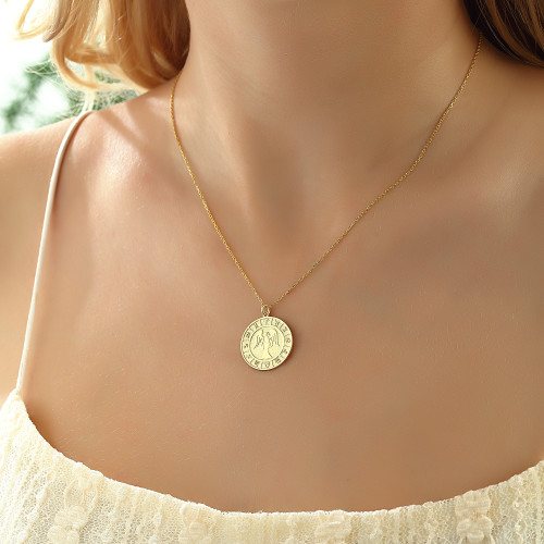 Glorria 925k Sterling Silver Virgo Zodiac Necklace Glorria 925k Sterling Silver Virgo Zodiac Necklace