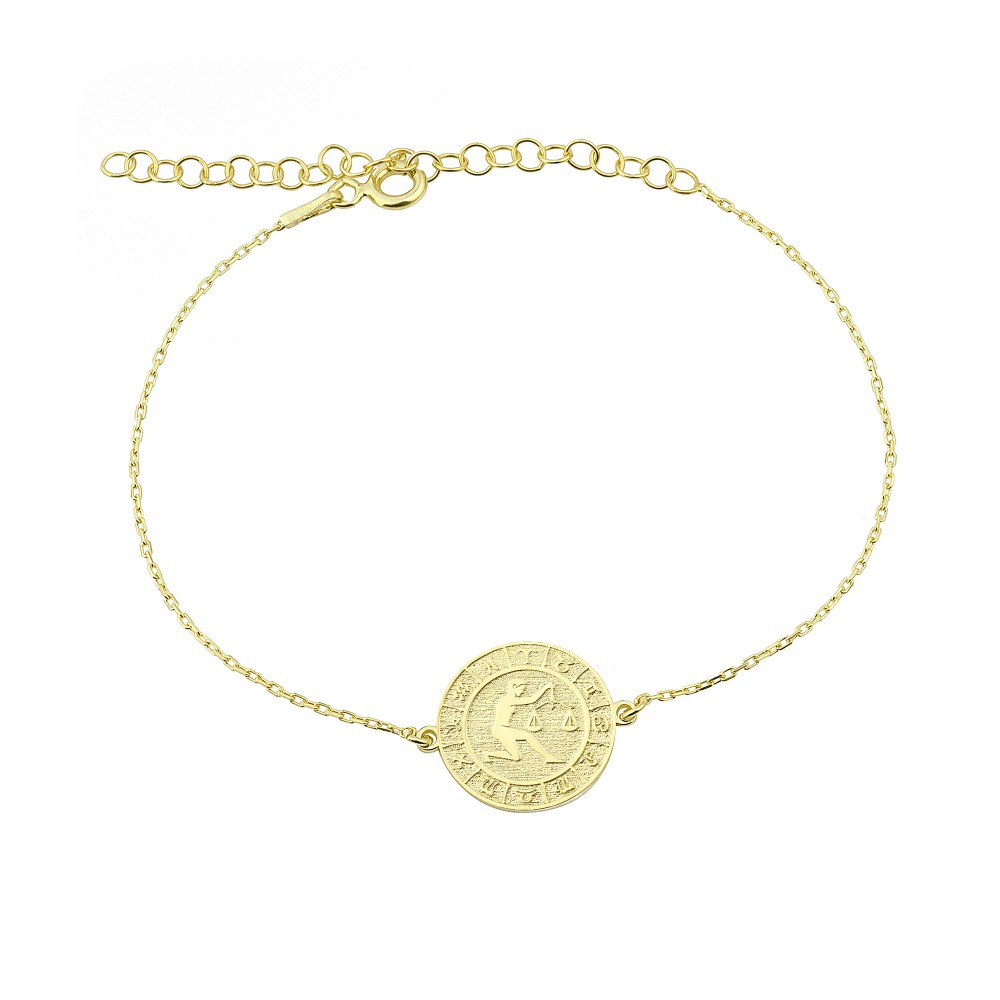 Glorria 925k Sterling Silver Libra Zodiac Bracelet