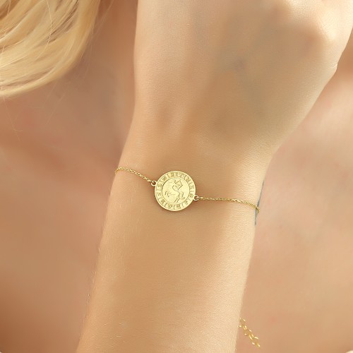 Glorria 925k Sterling Silver Sagittarius Zodiac Bracelet Glorria 925k Sterling Silver Sagittarius Zodiac Bracelet