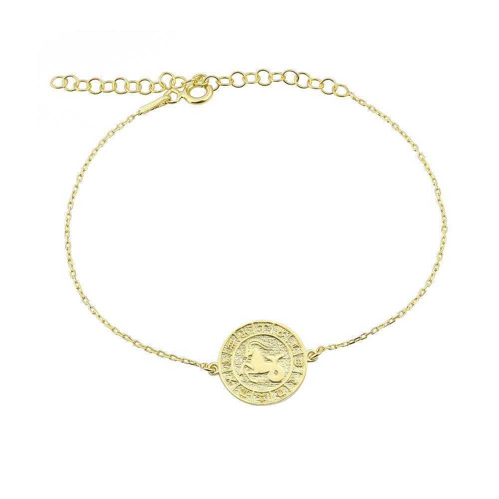 Glorria 925k Sterling Silver Capricorn Zodiac Bracelet