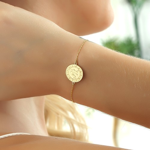 Glorria 925k Sterling Silver Aquarius Zodiac Bracelet Glorria 925k Sterling Silver Aquarius Zodiac Bracelet