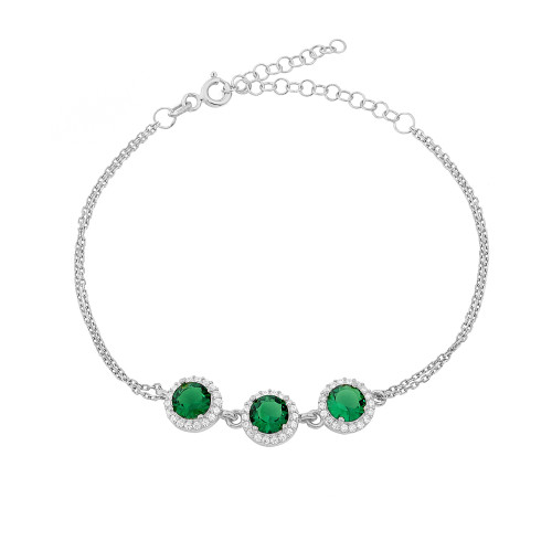 Glorria 925k Sterling Silver Anturage Round Bracelet Glorria 925k Sterling Silver Anturage Round Bracelet