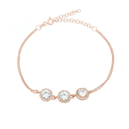 Glorria 925k Sterling Silver Anturage Round Bracelet Glorria 925k Sterling Silver Anturage Round Bracelet