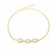 Glorria 925k Sterling Silver Anturage Round Bracelet