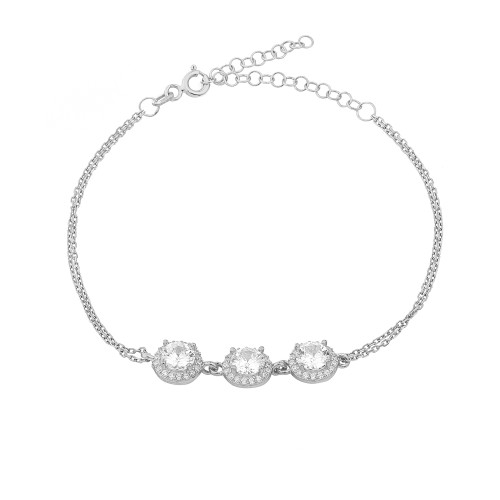 Glorria 925k Sterling Silver Anturage Round Bracelet Glorria 925k Sterling Silver Anturage Round Bracelet