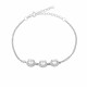 Glorria 925k Sterling Silver Anturage Round Bracelet