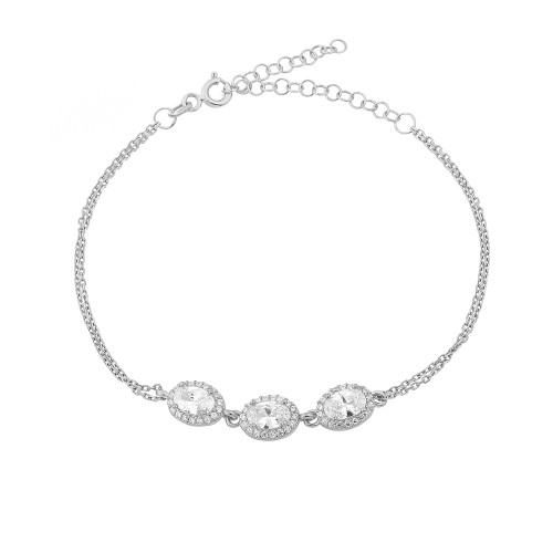 Glorria 925k Sterling Silver Anturage Oval Bracelet Glorria 925k Sterling Silver Anturage Oval Bracelet