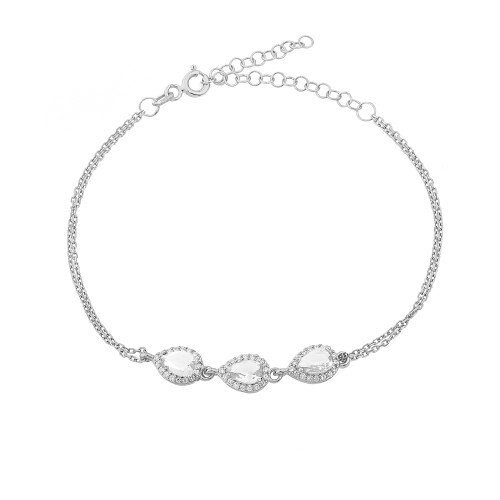 Glorria 925k Sterling Silver Anturage Drop Bracelet Glorria 925k Sterling Silver Anturage Drop Bracelet