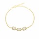 Glorria 925k Sterling Silver Baguette Bracelet