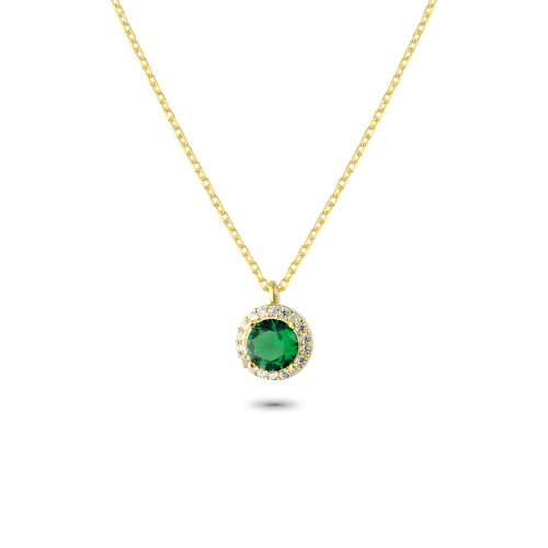 Glorria 925k Sterling Silver Anturage Round Necklace Glorria 925k Sterling Silver Anturage Round Necklace