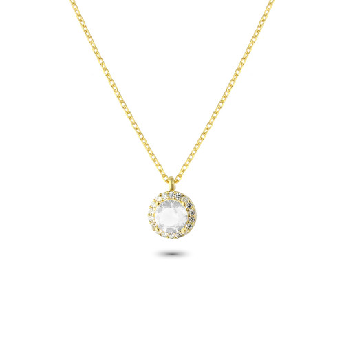 Glorria 925k Sterling Silver Anturage Round Necklace Glorria 925k Sterling Silver Anturage Round Necklace
