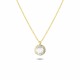 Glorria 925k Sterling Silver Anturage Round Necklace