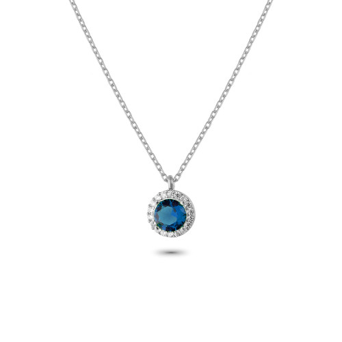 Glorria 925k Sterling Silver Anturage Round Necklace Glorria 925k Sterling Silver Anturage Round Necklace