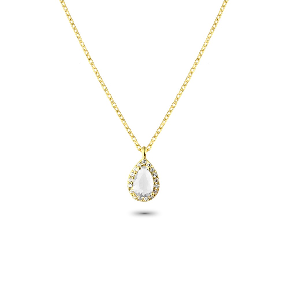 Glorria Silver Anturage Drop Necklace