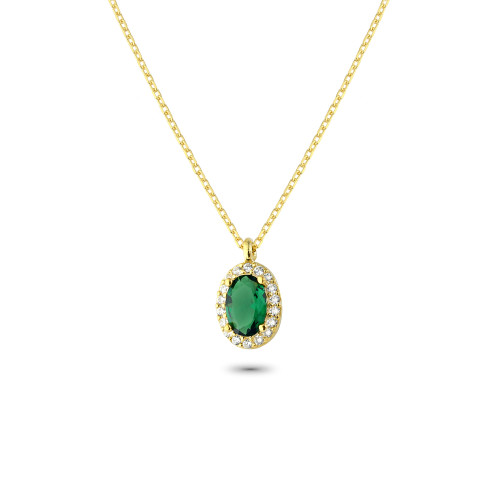 Glorria 925k Sterling Silver Anturage Oval Necklace Glorria 925k Sterling Silver Anturage Oval Necklace