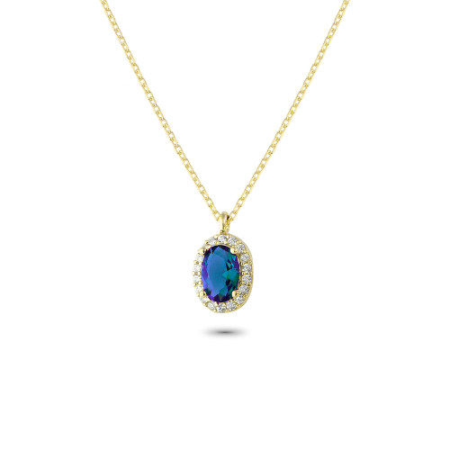 Glorria 925k Sterling Silver Anturage Oval Necklace Glorria 925k Sterling Silver Anturage Oval Necklace