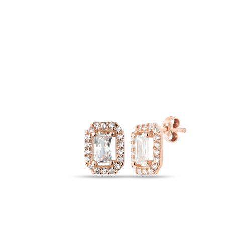 Glorria 925k Sterling Silver Baguette Earrings Glorria 925k Sterling Silver Baguette Earrings