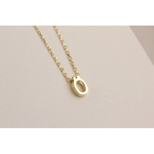 Glorria 925k Sterling Silver 3D Minimalist Letter Ö Necklace Glorria 925k Sterling Silver 3D Minimalist Letter Ö Necklace