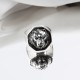 Glorria 925k Sterling Silver Men Lion Ring