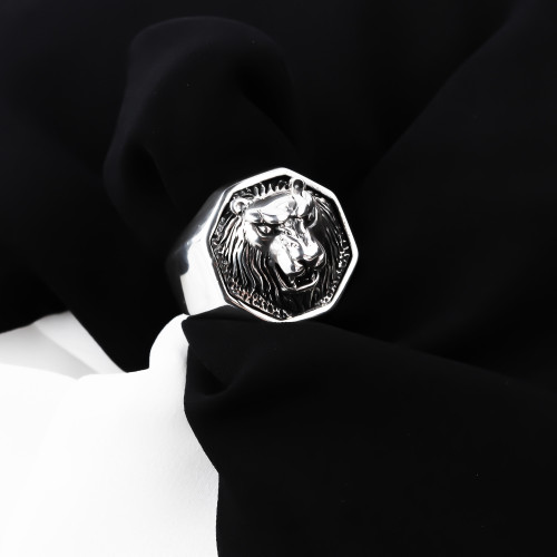 Glorria 925k Sterling Silver Men Lion Ring Glorria 925k Sterling Silver Men Lion Ring