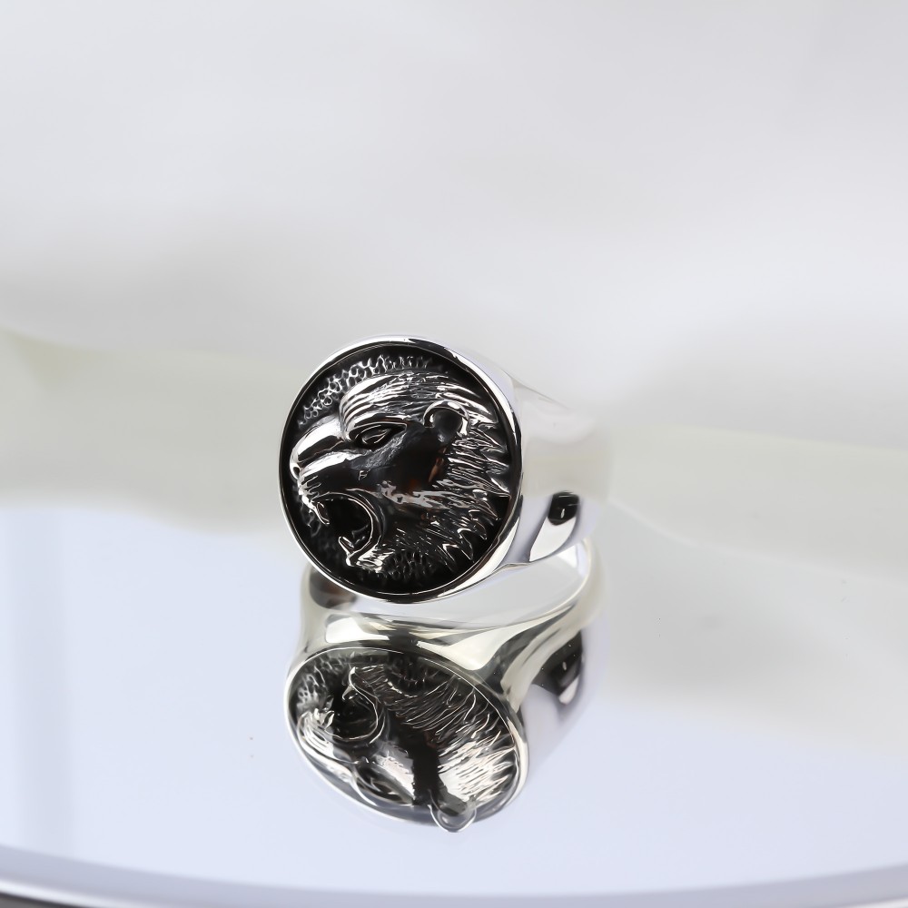 Glorria 925k Sterling Silver Men Tiger Ring