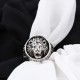 Glorria 925k Sterling Silver Men Roaring Lion Ring