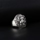 Glorria 925k Sterling Silver Men Lion Mane Ring