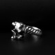 Glorria 925k Sterling Silver Men Double Head Wolf Ring