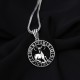 Glorria 925k Sterling Silver Men Aries Necklace