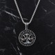 Glorria 925k Sterling Silver Men Libra Sign Necklace