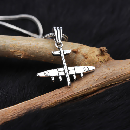 Glorria 925k Sterling Silver Men Airplane Necklace Glorria 925k Sterling Silver Men Airplane Necklace