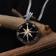 Glorria 925k Sterling Silver Men North Star Necklace