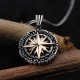 Glorria 925k Sterling Silver Men Pole Star Necklace