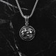 Glorria 925k Sterling Silver Men Wild Tiger Necklace