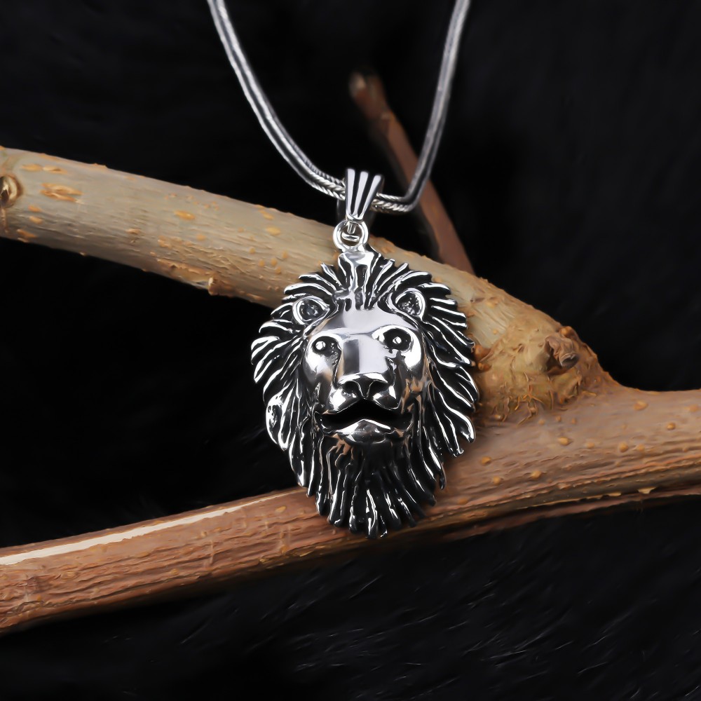 Glorria 925k Sterling Silver Men Lion Mane Necklace