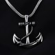 Glorria 925k Sterling Silver Men Sea Anchor Necklace Glorria 925k Sterling Silver Men Sea Anchor Necklace