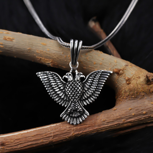 Glorria 925k Sterling Silver Men Eagle Necklace Glorria 925k Sterling Silver Men Eagle Necklace