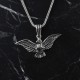 Glorria 925k Sterling Silver Men Hawk Necklace