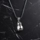 Glorria 925k Sterling Silver Men Boxing Gloves Necklace