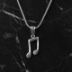 Glorria 925k Sterling Silver Men Note Necklace