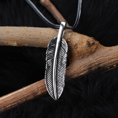 Glorria 925k Sterling Silver Men Leaf Necklace Glorria 925k Sterling Silver Men Leaf Necklace