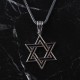 Glorria 925k Sterling Silver Men Star of David Necklace