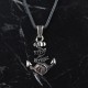 Glorria 925k Sterling Silver Men Anchor Rope Necklace