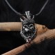 Glorria 925k Sterling Silver Men King Crowned Gorilla Necklace